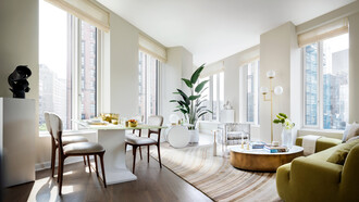 One Hudson Yards Living Area Dining - Courtesy of Related