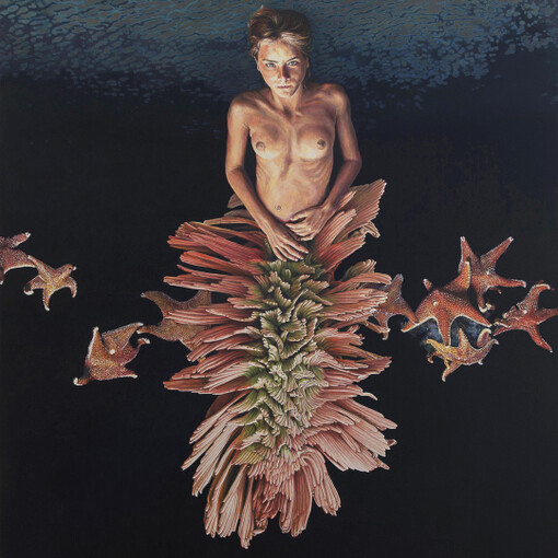 José Molina, Dolce acqua, 2015, collezione“Beloved earth”. Olio su tavola, 120 x 120 cm
