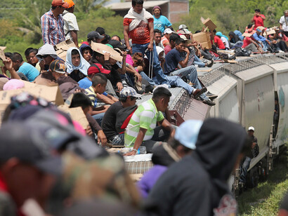 Immigrants attempt to cross the southern border of the United States illegally