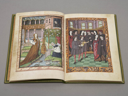 Doppelseite aus dem Faksimile des Buch der Liebenden