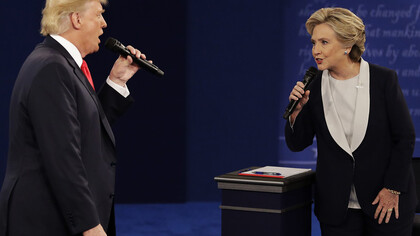 Donald Trump and Hillary Clinton during the campaign