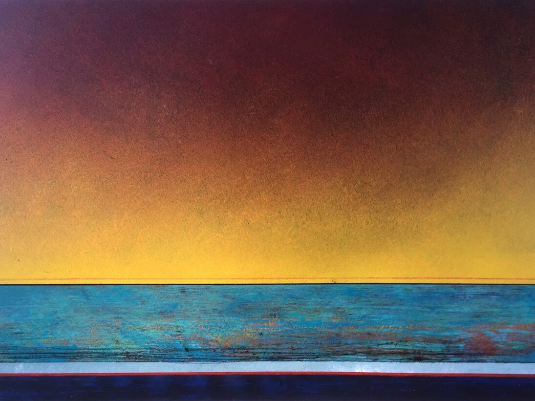 Richard Adams, 2015 - 3, oil on paper, 54 x 76 cm