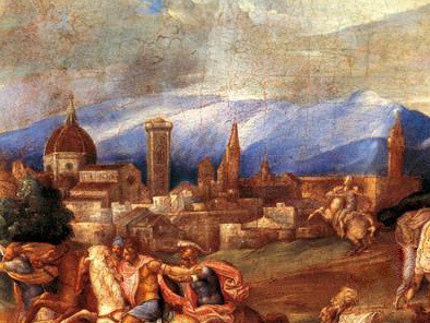 Battista Franco detto il Samolei, La battaglia di Montemurlo, particolare