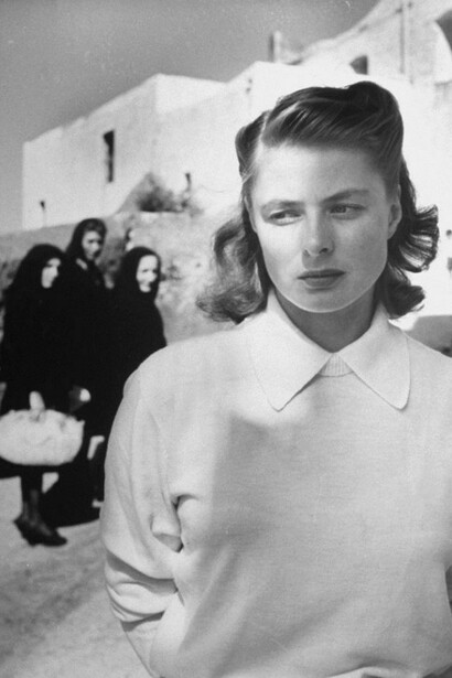 Ingrid Bergman in una scena di Stromboli.  
