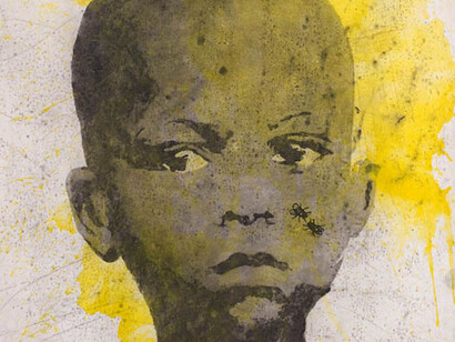 Nicola Villa, Internazionale 4, 2009 acquaforte e acquatinta su rame, colorata a mano, cm 70x50. Courtesy of Galleria Bellinzona