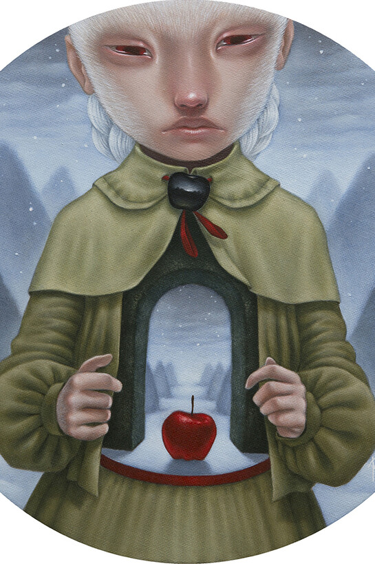 Paolo Pedroni. Secret Garden, 30 cm, oil on canvas panel, courtesy Dorothy Circus Gallery