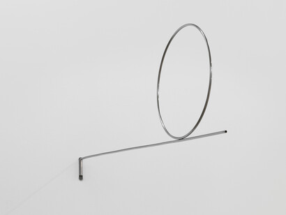 Luciano Fabro, Ruota (Wheel), 1964, Chrome steel, 23 9/16 x 74 x 9/16 in. (60 x 188 x 1.5 cm),
No. 16754