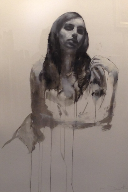 Mark Demsteader, Natalie 3, Oil on paper, 32” x 24”  