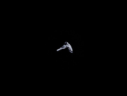 Michel Comte, Light. Requiem, 2017. Mountain in black granite, HD video projection, 3D mapping, stereo 19 minutes, looped. 