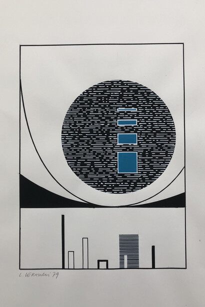 Veronesi, Costruzione x 1, xilografia. Courtesy of Modern gallery Budva