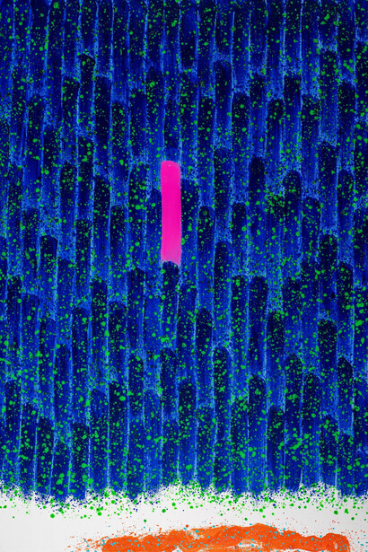 Hsiao Chin 蕭勤, Samantha nel giardino eterno-7《在永久花園的Samantha-7》(detail), 1999. Courtesy of 3812 Gallery