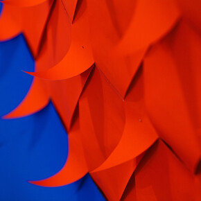 Installation view of Marine Duroselle, 'Preview of Shades' (2014) at Marsden Woo Project Space, detail of 'Ayacucho', photo © Philip Sayer, courtesy of Marsden Woo Gallery, London