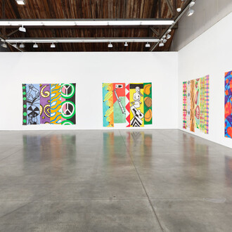 Kim MacConnel, Slice of life, exhibition view. Courtesy of Luhring Augustine Gallery