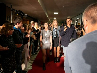 Un momento del red carpet