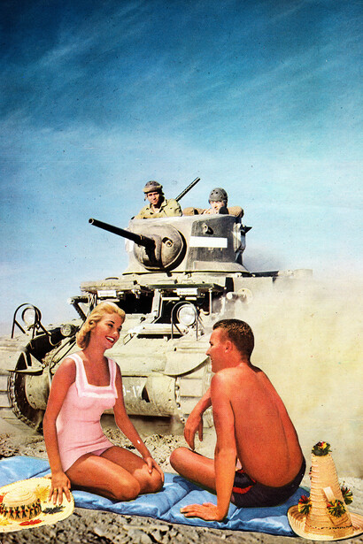 Joe Webb, Lifes A Beach, Original Collage