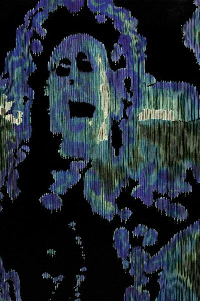 Toru Ishii, Gun Down II, Yuzen Dyeing on silk, Wood Frame, 2012, © Toru Ishii