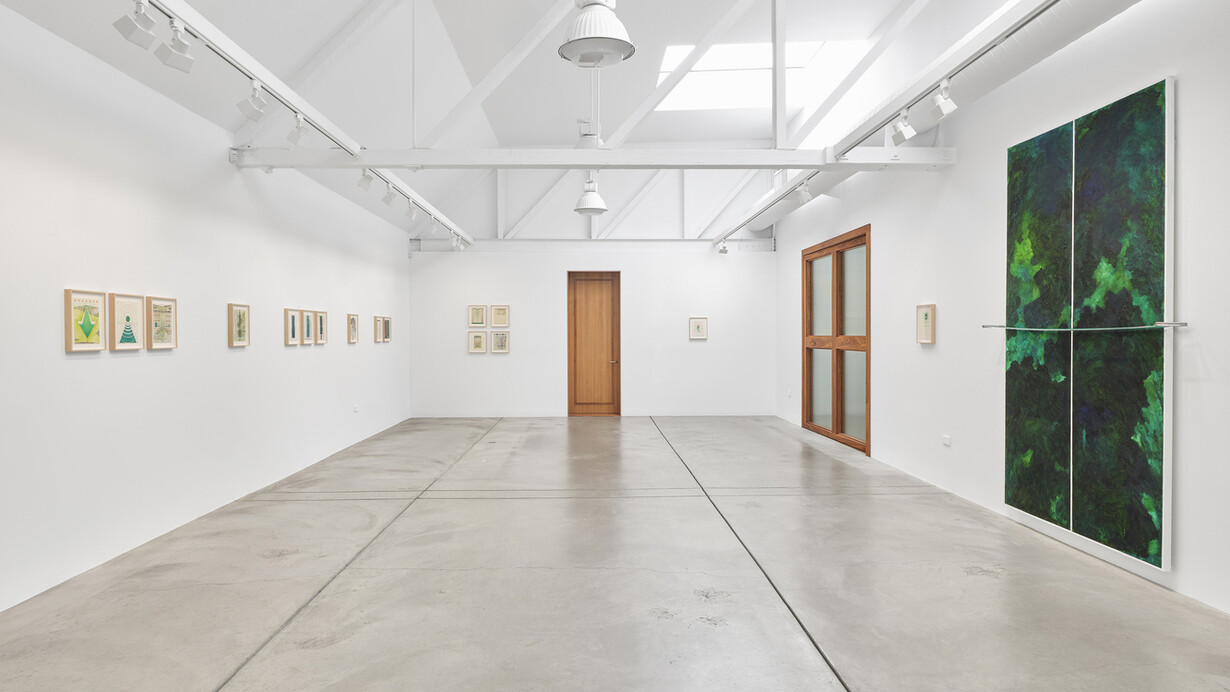 Barbara Stauffacher Solomon, Garden = grid = city, exhibition view. Courtesy of Anthony Meier 