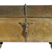 Manifattura veneziana (?) e fiorentina, (secoli XIII e XVI), Reliquiario della “Cappa” di san Francesco, XIII secolo e 1503 circa, Bronzo fuso e rinettato, Firenze, chiesa e convento di Ognissanti (attualmente esposto nel Cenacolo di Ognissanti)