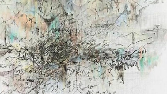 Julie Mehretu, Fever Graph (Algorithm For Serendipity), 2013, Graphite, Ink And Acrylic On Canvas, 8 X 10 Ft. (2.44 X 3.05 M)