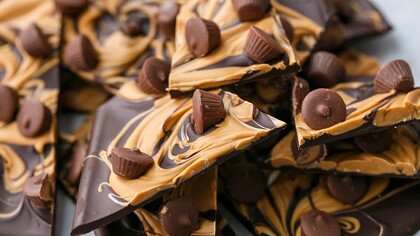 Chocolate peanut butter barks