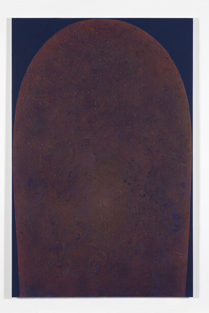 Luisa Rabbia, LingamYoni (2), 2017, acrylic and colored pencil on paper mounted on canvas, 74 x 48 inches (188 x 122 cm).Courtesy of Peter Blum Gallery, New York
 