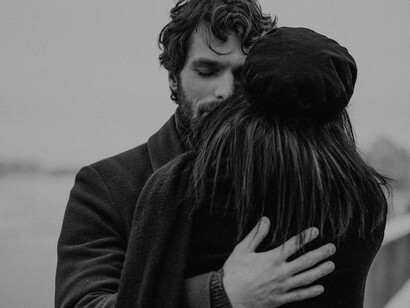 A couple hugging and appreciating the love