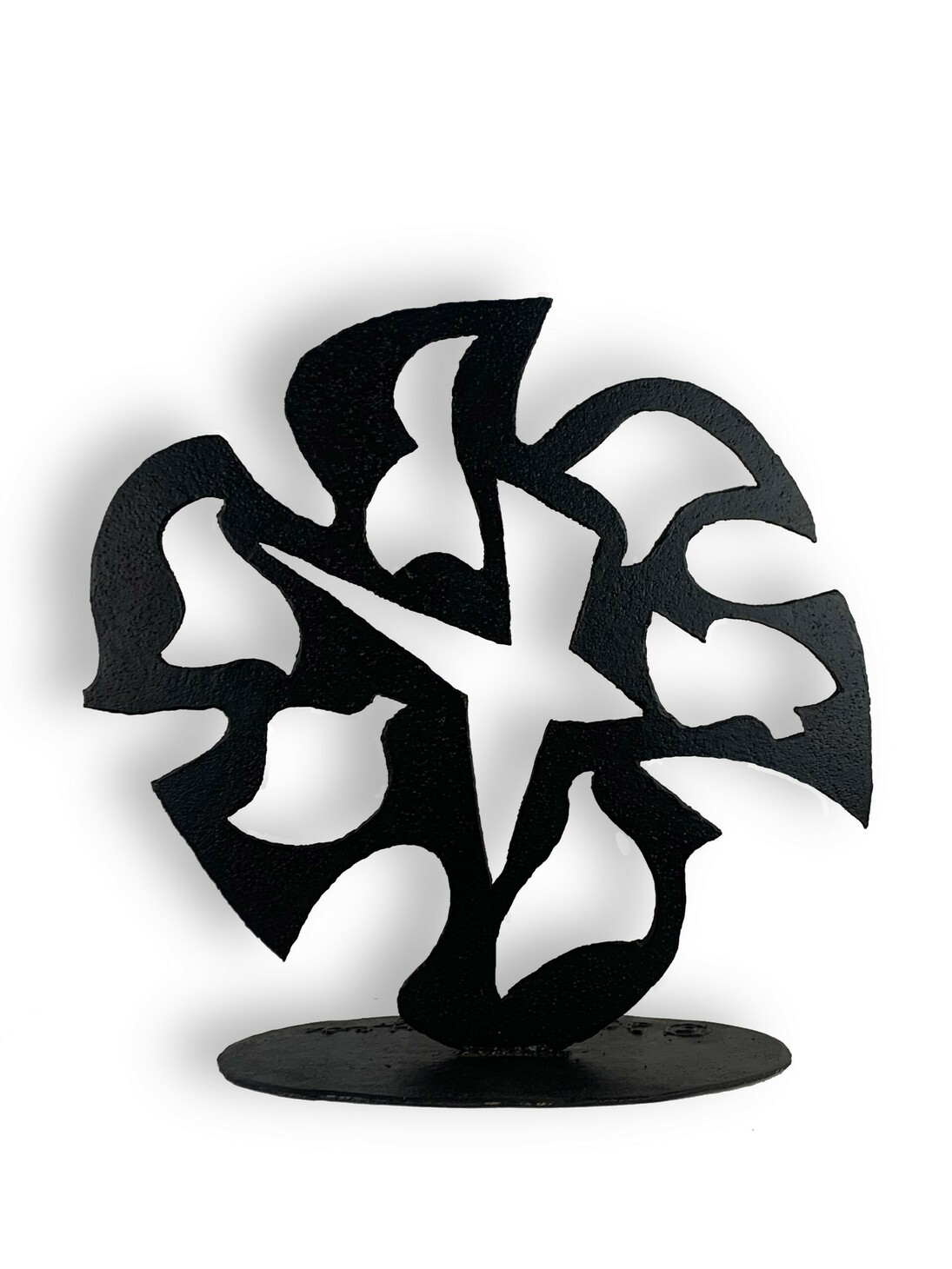 David Hayes, Aviary, welded steel with black paint, 25x27x11 in