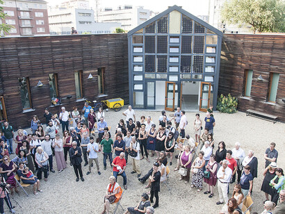 Adrián
Balseca, Cambio de fuerza, exhibition opening. Courtesy of PAV Parco Arte
Vivente