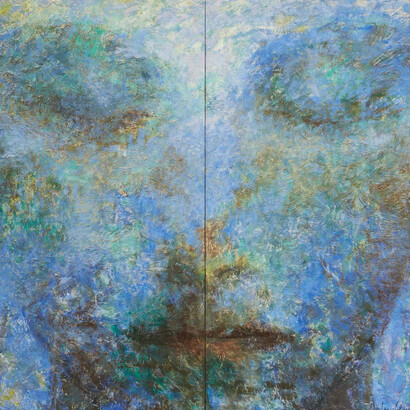 Montse Valdés, 7-11-13, 195 x 194 cm, tweeluik, olieverf op doek / diptych, oil on canvas