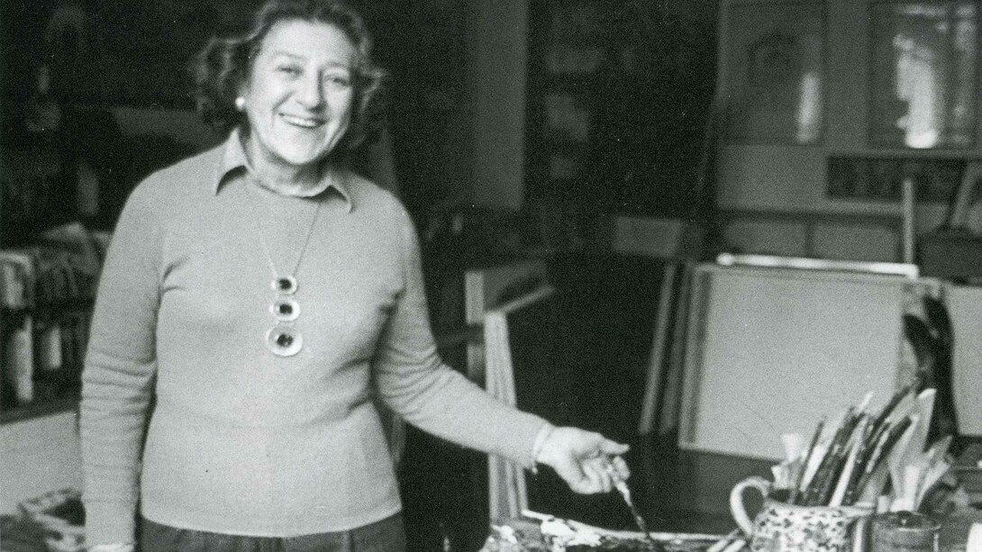Ritratto di Silvana Weiller nel suo studio