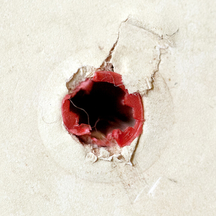 False Memory Archive: Damage caused to the walls of The Freud Museum London by previous art exhibitions © A.R. Hopwood