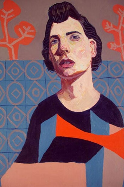 Meirion Ginsberg, Girl with the Patterned Dress, oil on canvas, 2013, 40 x 30 cm