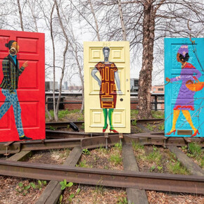 Lubaina Himid, Five Conversations, 2019. Part of En Plein Air. A High Line Commission. On view April 2019 – March 2020. Photo by Timothy Schenck