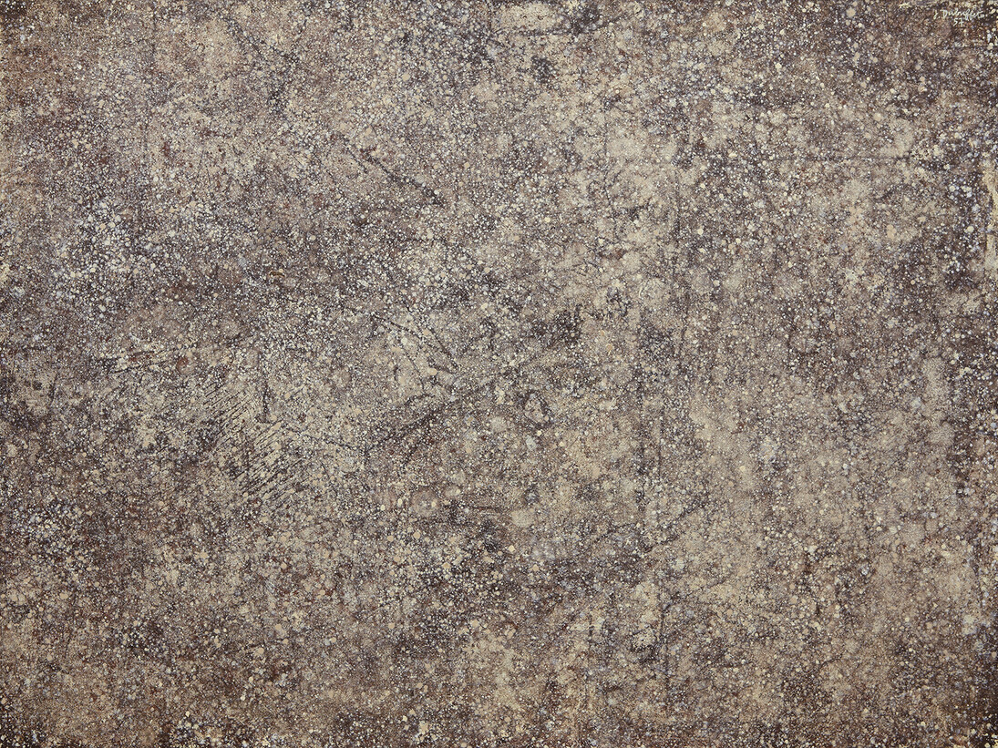 Jean Dubuffet, Chaussée grise, 1957, Oil on canvas, 38 1/4 x 51 1/8 inches (97 x 130 cm). Courtesy Acquavella Galleries © 2014 Artists Rights Society (ARS), New York / ADAGP, Paris