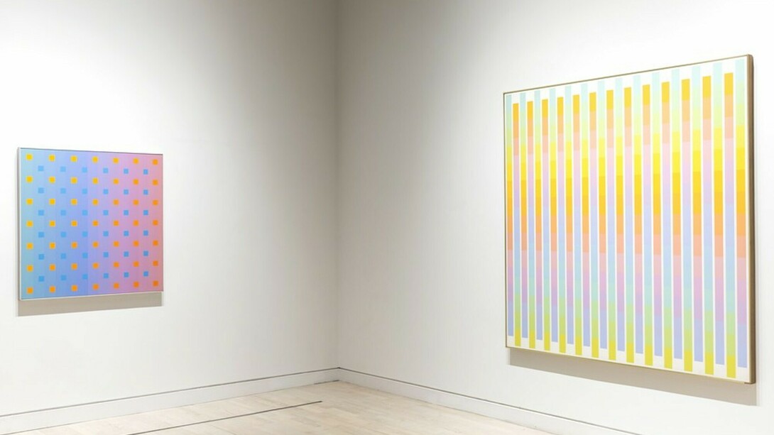 Edna Andrade. Symmetries, exhibition view. Courtesy of Locks Gallery