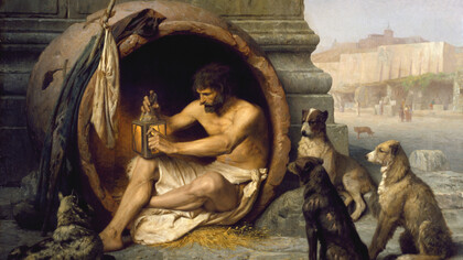 «Diógenes sentado en su tinaja» (1860) Jean-Léon Gérôme 