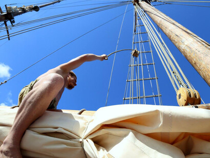 Herding sails. Picture: Meeting the Odyssey