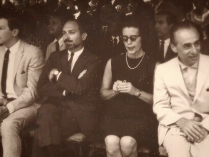 Alice Denney, en la presentación de la película en la Bienal de Venecia, 1964, Italia