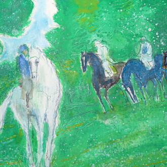 Andre Brasilier, La clairière au printemps (detail), 2020. Courtesy of Opera Gallery