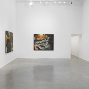 Celeste Dupuy-Spencer, Burning in the eyes of the maker, exhibition view. Courtesy of Jeffrey Deitch