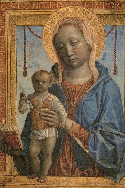 Vincenzo Foppa, Madonna con il Bambino (Madonna del libro), 1475 circa, tavola, cm 37,5 x 29,6, Milano, Museo d’Arte Antica del Castello, Sforzesco, inv. 305