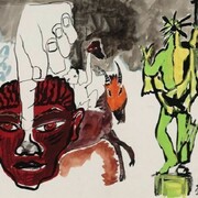 Peter Doig, “Untitled”, ca. 1985, India ink, gouache on paper, 11 1/4 x 14 1/4 inches