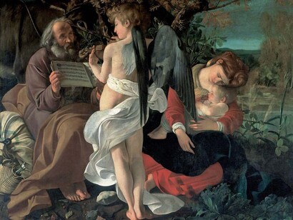 Caravaggio. Riposo durante la fuga in Egitto