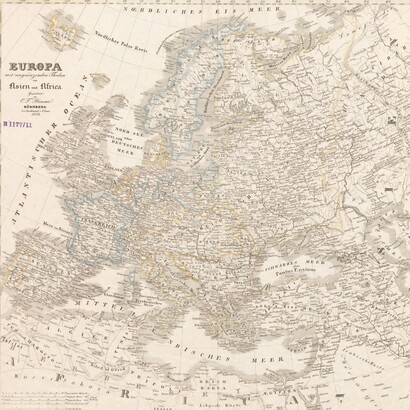 Cartina dell'Europa del 1832
