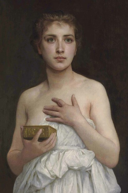 William-Adolphe Bouguereau; Pandora, 1890 (detalle)