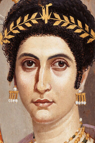 Mummy portrait of a woman, about 100-120 AD