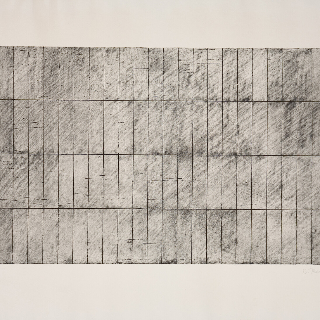 Brice Marden Grid II, 1971, engraving by aquatint, Parasol Press, New York, Galleria civica di Modena, collezione Don Bettelli