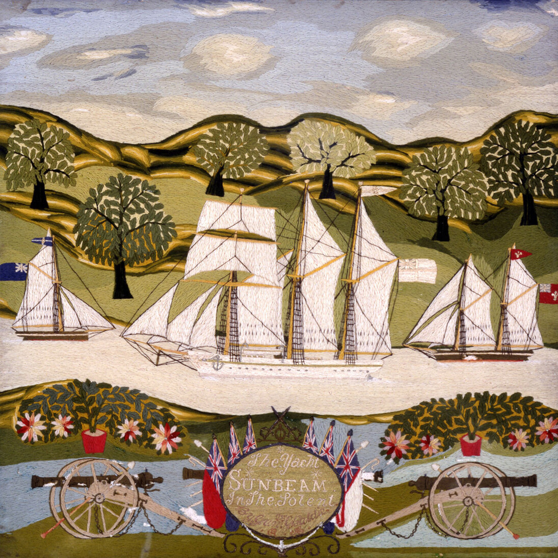 Gunner Baldie, Sunbeam 1875-1880, Wool and silk, 690 x 673 mm, Compton Verney House Trust (Compton Verney, UK)
