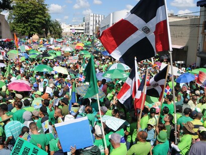 Manifestantes de la Marcha Verde