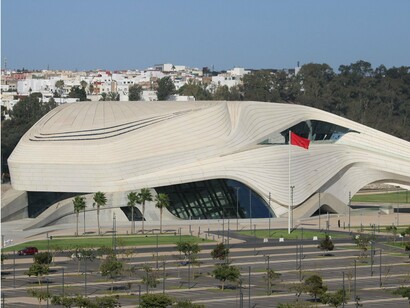 The Grand Theatre in Rabat as an important landmark, reflecting the Morocco’s investment in artistic excellence and innovation
